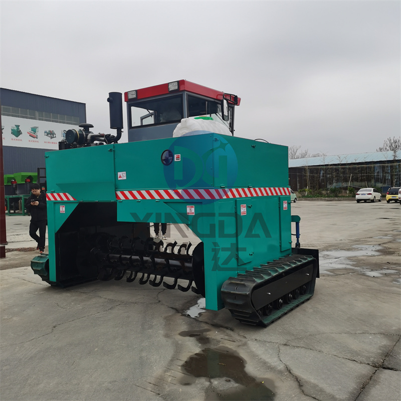 手动无人驾驶两用有机肥设备履带翻抛机的操作方法